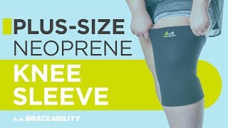 BraceAbility Plus Size Neoprene Knee Sleeve  Compression Brace for Large Legs amp Obesity Joint Pain [upl. by Caravette207]