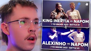 ZHALO Reacts To 7 TO SMOKE 2023  KING INERTIA vs NaPoM  Alexinho vs NaPoM [upl. by Leuname]