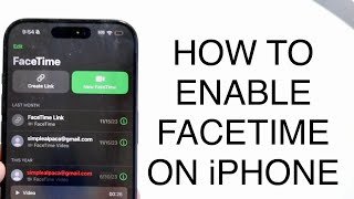 How To Enable Facetime On iPhone [upl. by Marsden]