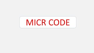 MICR Code  detailed explanation  Banking Awareness [upl. by Lorelle]