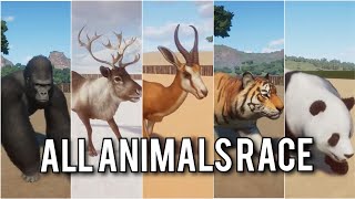 Planet Zoo ALL Animals Race Showcase [upl. by Rehsu]