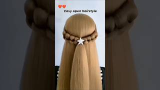 Easy open hairstyle😍hairstyle viralshort music easyhairstyle [upl. by Natalie944]