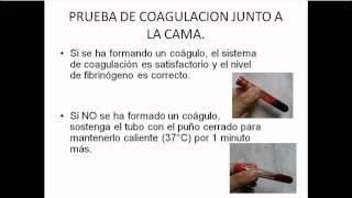 Prueba de Coagulación junto a la cama [upl. by Ynots903]