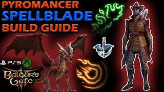 SUPER OP Spellblade Draconic Pyromancer MODDED Build Guide  BG3 [upl. by Ainessey376]