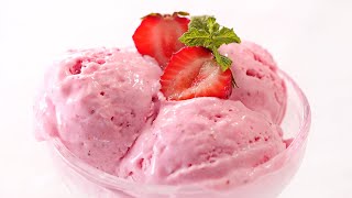 Helado de Fresa fácil y delicioso  3 Ingredientes y SIN máquina heladera [upl. by Annawal]