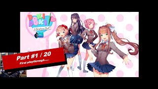 Doki Doki Literature Club  M18 NSFW Role Playing Game  Part 1 of 20  Twitch dexterisfrosty [upl. by Yelsgnik]