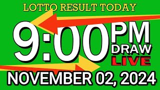 LIVE 9PM LOTTO RESULT TODAY NOV 02 2024 2D3DLotto 9pmlottoresultnovember22024 swer3result [upl. by Hanikahs]