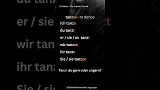 Heute konjugieren wir das Verb tanzen to dance Tanzt du gern oder ungern germanlanguage german [upl. by Holleran]