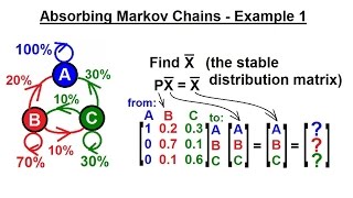 Prob amp Stats  Markov Chains 21 of 38 Absorbing Markov Chains  Example 1 [upl. by Akemahc596]