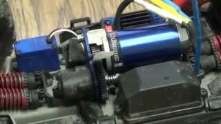 Traxxas E Revo VXL Pinion Gear Swap Dual Battery Upgrade [upl. by Draw]