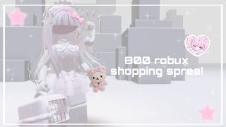 800 robux Shopping spree 🐰💫💐🩰 [upl. by Yellas]