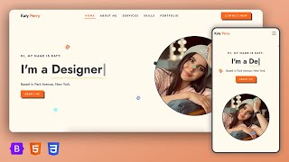 Bootstrap 5  Personal Portfolio Website using HTML CSS JavaScript amp Bootstrap 5  Easy Tutorial [upl. by Eihpos]