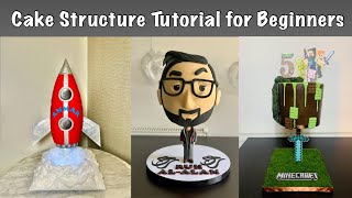 Cake Structure for Gravity Defying Cake  Beginner Level [upl. by Hakaber]