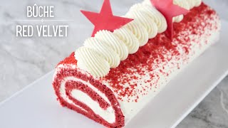 ❅ La Meilleure BUCHE de Noël ❅ La BUCHE RED VELVET  Recette Facile de Buche roulée Chocolat Vanille [upl. by Eriha]