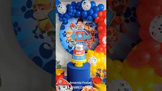 Decoração Patrulha Canina decoracaodefestainfantil decoracaopatrulhacanina pawpatrol patrulha [upl. by Torbert]