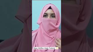 Easy Chiffon Hijab Tutorial  Elegant amp Sober Style ✨ [upl. by Bonar956]