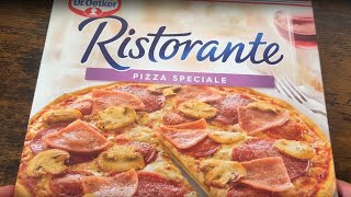 Dr Oetker Ristorante Pizza Speciale topped with delicious Mushrooms and juicy Ham  JunkFoodHacker [upl. by Rukna]