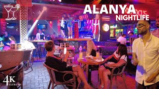 【4K🇹🇷】Alanya 2023 Nightlife Bar Street [upl. by Lanie]