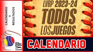 LVBP ⚾ Calendario Octubre 2023 Liga Venezolana de Béisbol Profesional [upl. by Gnoix]