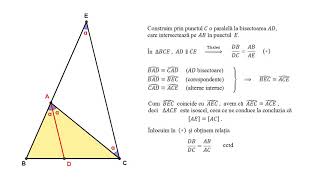 Relatii metrice in triunghi  Teorema bisectoarei si reciproca  Demonstratii Matematica Geometrie [upl. by Eylhsa]