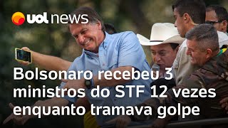 Bolsonaro recebeu três ministros do STF 12 vezes enquanto tramava golpe [upl. by Ydor]