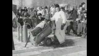 GRAND PRIX PÅ ROMMEHED 1947   GRAND PRIX MOTOR RACING SWEDEN WINTER 1947 [upl. by Geehan357]