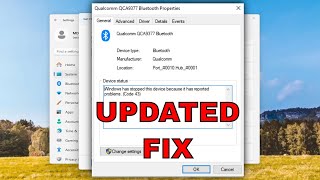 Fix Qualcomm Bluetooth Driver Code 43 in Windows Solution [upl. by Llenral]