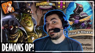 DEMONS ARE NOW BROKEN  Hearthstone Battlegrounds [upl. by Giacinta938]