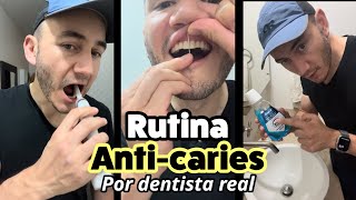 Rutina Anti Caries ¿Cómo se lava los dientes un dentista en casa [upl. by Annasus]