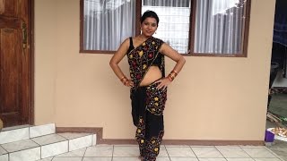 Draping a saree the Dhoti way [upl. by Airdnaid]