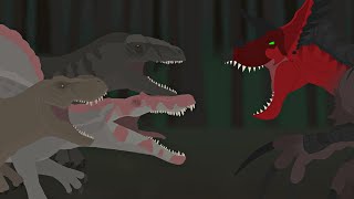 TRex Giganotosaurus amp Spinosaurus VS Ultimasaurus  Jurassic World Battle Animation 23 [upl. by Ahsekal]