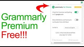 NEW GRAMMARLY PREMIUM FREE WORKING 2018 EDITION [upl. by Aehtla]