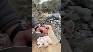 Liver Skewer  Ciğer Şiş Asmr outdoors outdoorcooking yemek doğa kamp nature naturefood [upl. by Cayla]