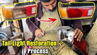 Amazing restoration process of car tail light [upl. by Bilat]