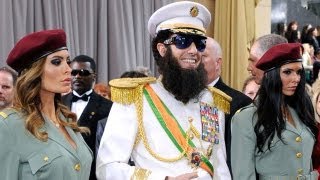 Sacha Baron Cohen Spills Ashes on Ryan Seacrest at Oscars [upl. by Acinelav956]