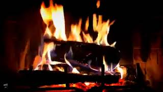 Classic log fire with crackling sounds of fire HD a good fire for christmas [upl. by Yslehc664]