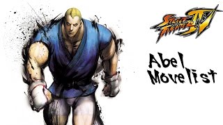 Street Fighter IV  Abel Move List [upl. by Ernesto]