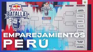 EMPAREJAMIENTOS  Red Bull Batalla Perú 2022 [upl. by Dde]