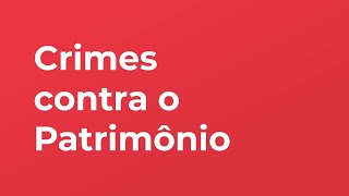 AO VIVO  Crimes contra o Patrimônio  Prof Vitor Falcão [upl. by Attekram]