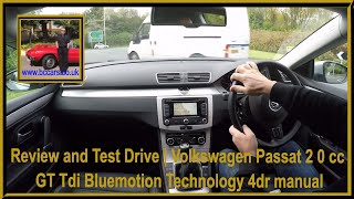 Review and Test Drive  Volkswagen Passat 2 0 cc GT Tdi Bluemotion Technology 4dr manual [upl. by Llyrat969]