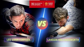 LEE VANN CORTEZA VS LANDON HOLLINGSWORTH  2024 HANOI OPEN billiards 9ballpool highlights hanoi [upl. by Aicrag639]