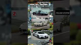 Keep Sell Destroy 💬 koenigsegg jeskoabsolut pagani utopia bugatti chironsupersport shorts [upl. by Celka]