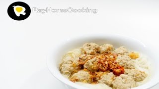 Asianstyle Pork Meatballs Soup [upl. by Idnas]