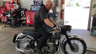 how to start your velocette venom first kick [upl. by Aihsia624]