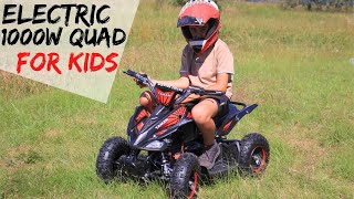 Kids Electric Quad Dirt Bike 48v 1000W Ride on Car ATV Off Road Outdoor 4 wheeler [upl. by Tijnar17]