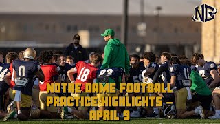 Highlights from Notre Dame football’s ninth spring practice [upl. by Rebmaed502]