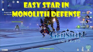 How to get Star in Monolith Defend Imaginarium Theater Easily  Genshin Impact [upl. by Joyce]