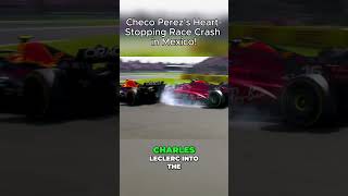 Checo Perezs HeartStopping Race Crash in Mexico [upl. by Notxed]