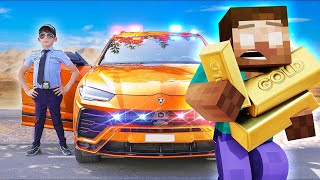 Minecraft with Jason and Alex and Lamborghini with Gold Animation [upl. by Ahsilrak]