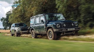 The big boxy 4x4 test Land Rover Defender vs Ineos Grenadier [upl. by Dyolf583]